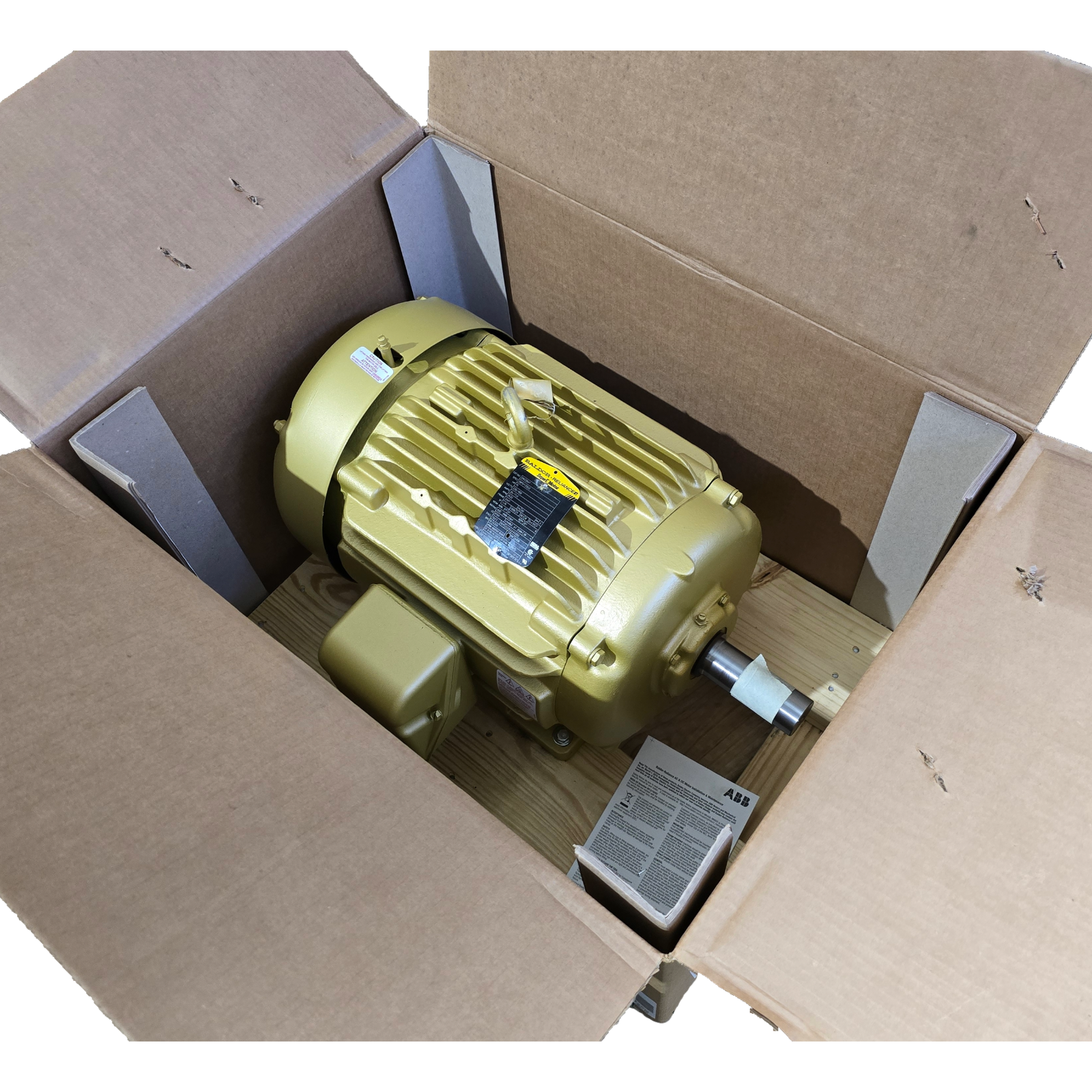 Used BALDOR ABB EM2394T SUPER-E MOTOR 15HP, 3520RPM, 3PH, 60HZ, 254T, 0930M, TEFC, F1