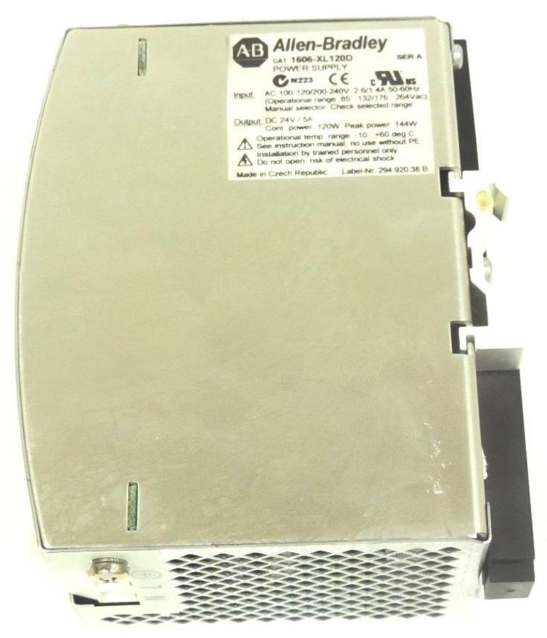 Used ALLEN BRADLEY 1606-XL120D POWER SUPPLY 1606XL120D DC 24V/5A SER. A