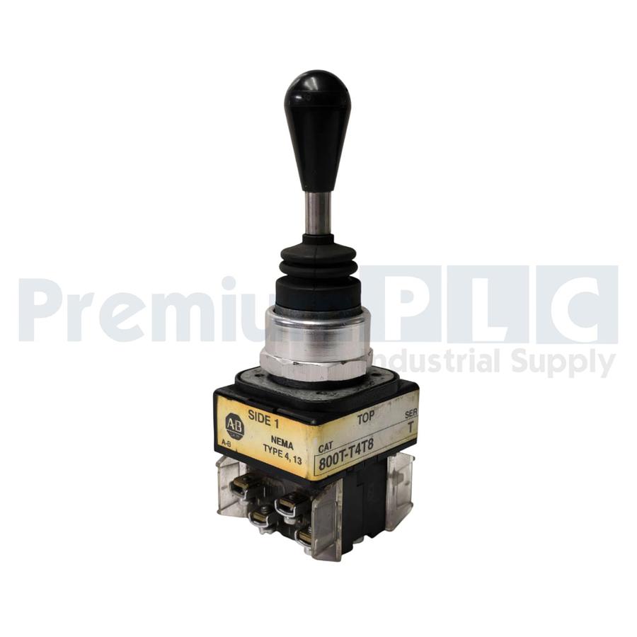Used ALLEN BRADLEY 800T-T4T8AAXX /T NEMA TYPE 13 / 4-WAY TOGGLE SWITCH USED