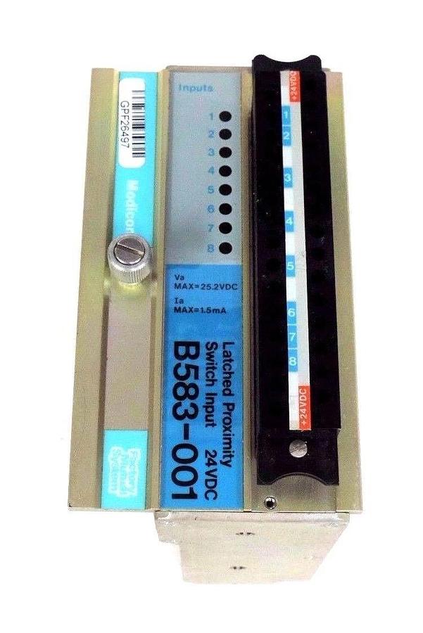 Used GOULD MODICON AS-B583-001 LATCHED PROXIMITY MODULE 25.2VDC, 1.5MA, ASB583001