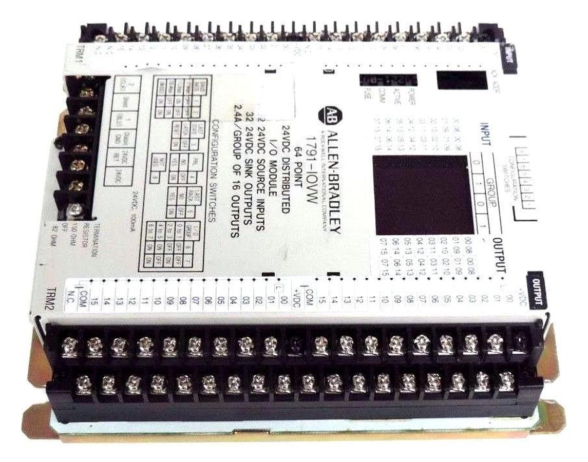 Used ALLEN BRADLEY 1791-IOVW SER. A I/O MODULE 64POINT, 24VDC, 1791IOVW