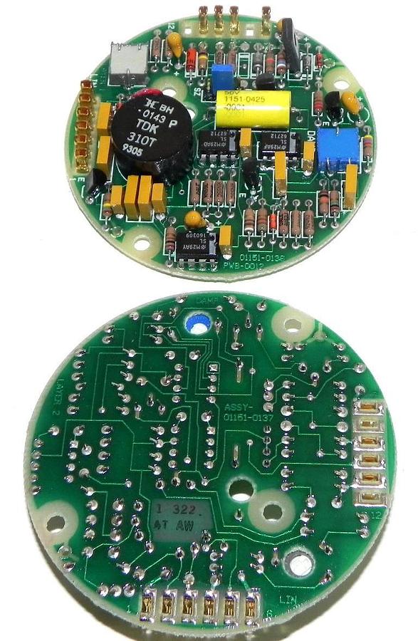 LOT OF 2 NEW ROSEMOUNT 01151-0137 PC BOARD AMPLIFIER 3'' DIA. 01151-0137-0001