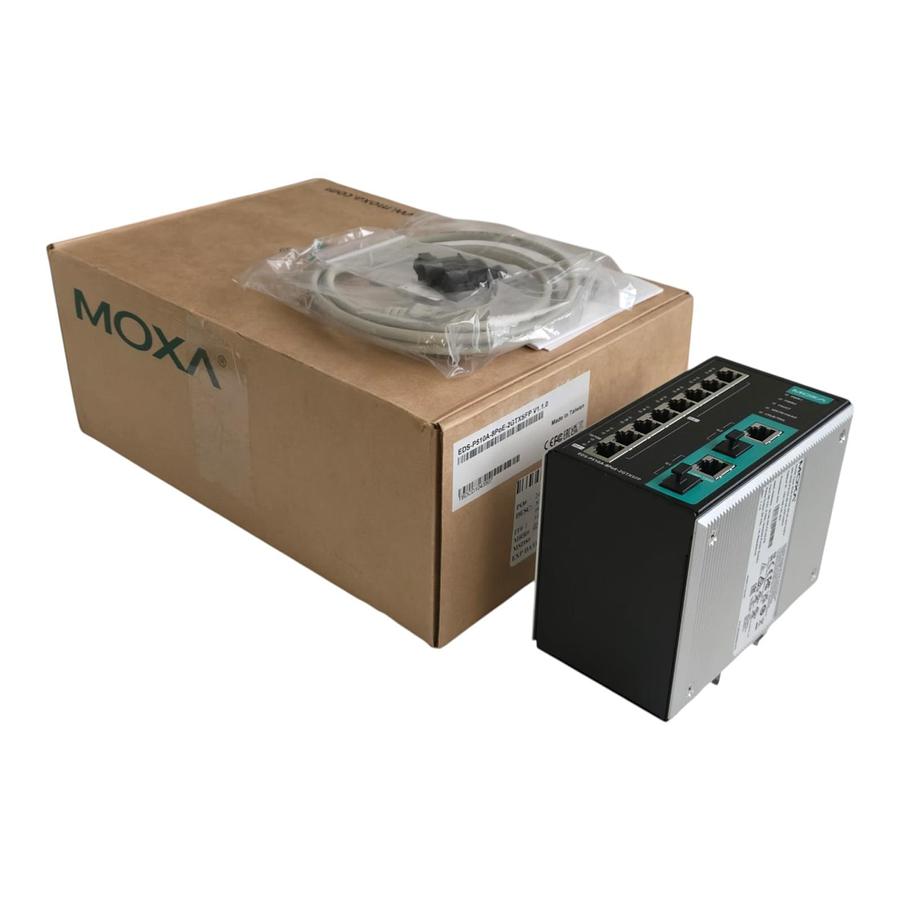 Used Moxa EDS-P510A Managed Ethernet PoE+ Switch EDS-P510A-8PoE-2GTXSFP V1.1.0 NSMP