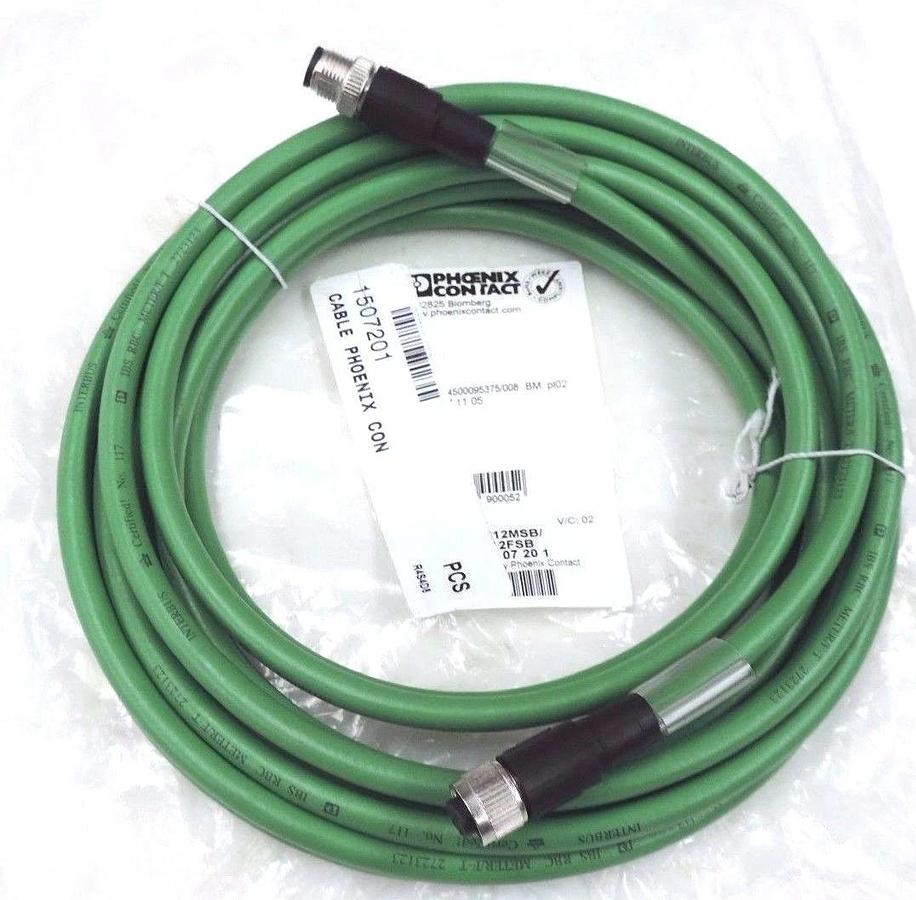 Used NEW PHOENIX CONTACT SAC-5P-M12MSB/5,0-900/M12FSB CABLE CONN. ORD. NO. : 1507201