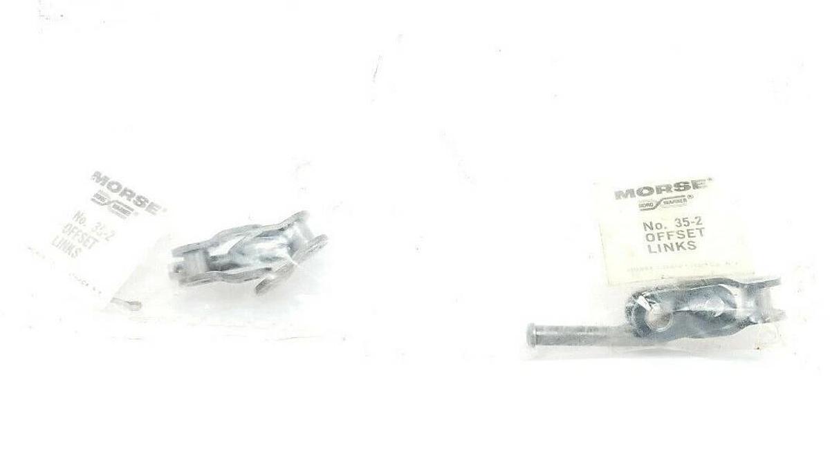 Used LOT OF 2 NEW MORSE NO. 35-2 OFFSET ROLLER CHAIN LINKS