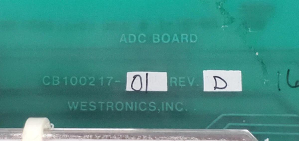 Used WESTRONICS CB100217-01 REV. D ADC BOARD