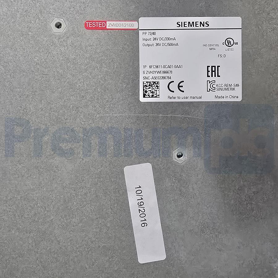 Used Siemens 6FC5611-0CA01-0AA1 SINUMERIK I/O Module PP 72/48 w/Profibus NSMP