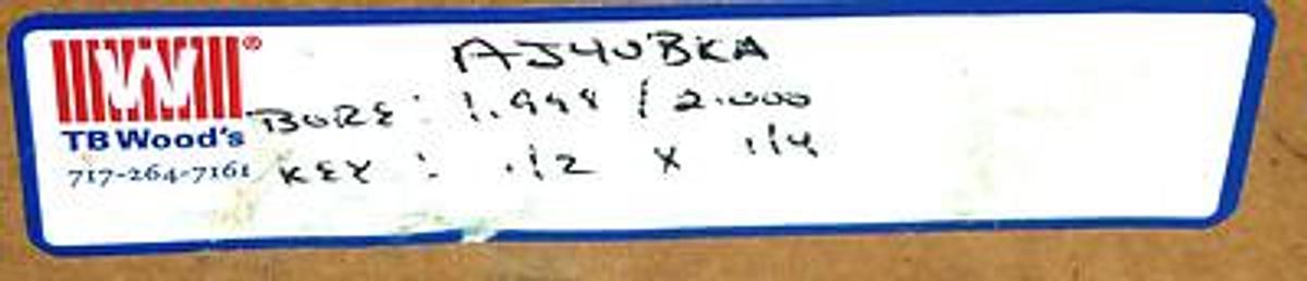 NIB TB WOOD'S A340BKA BUSHING BORE 1.998/ 2.000