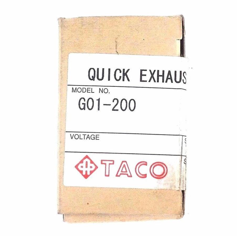 FACTORY SEALED BOX, TACO G01-200 QUICK EXHAUST VALVE 1/4", G01200