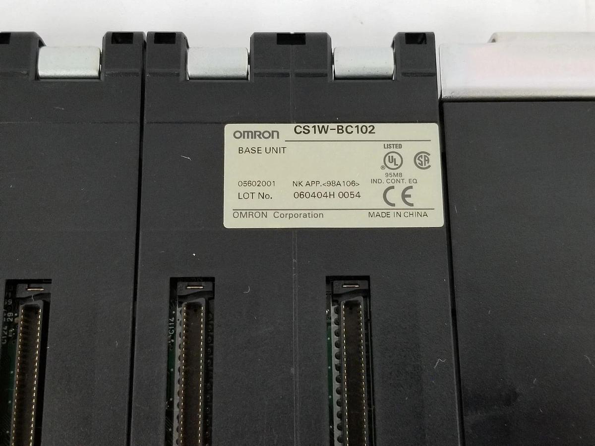 Used OMRON CS1W-BC102 BACKPLANE BASE UNIT 05602001 NK APP. 98A106 CS1WBC102