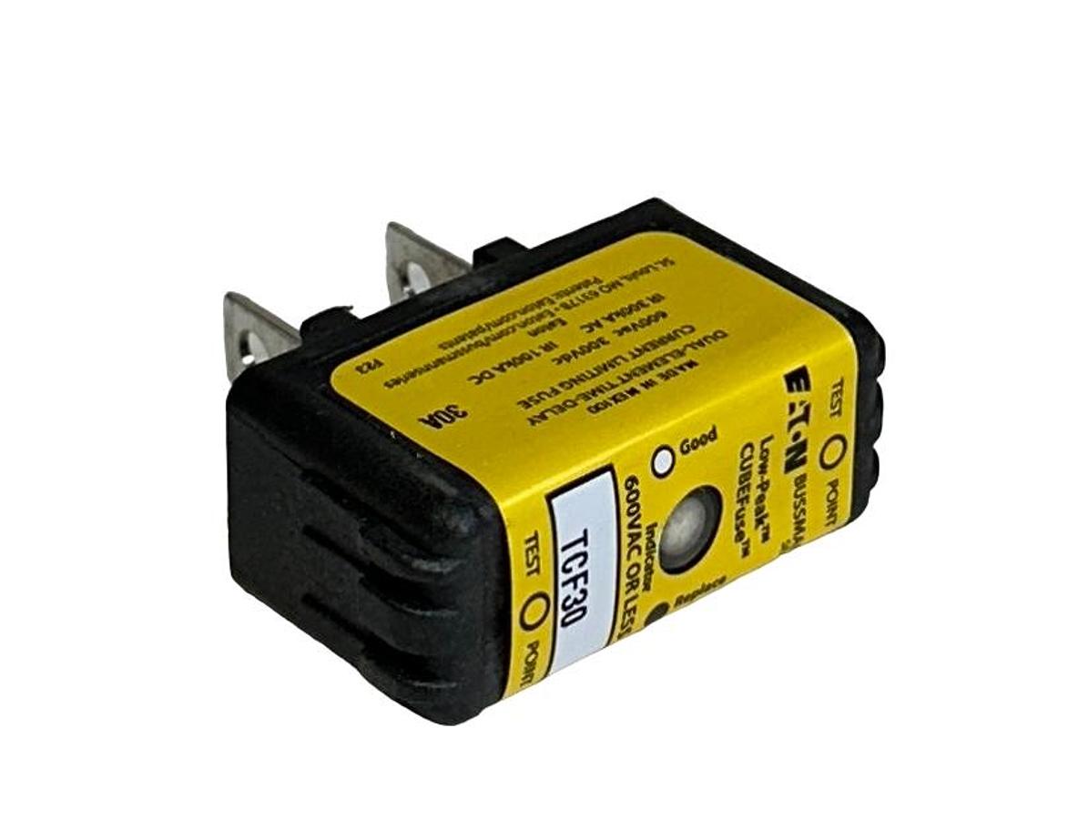 Used 12 EATON TCF30 BUSSMANN SERIES LOW-PEAK CUBEFuse 600VAC/300VDC 30A NSMP