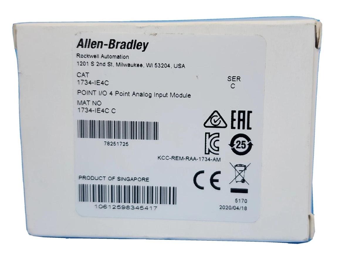 Used NIB ALLEN BRADLEY 1734-IE4C SER. C POINT I/O 4 POINT ANALOG INPUT MODULE
