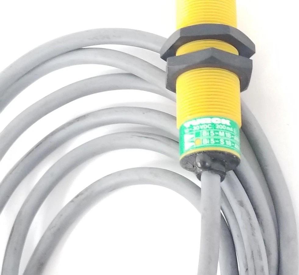 Used TURCK BI5-S18-AN6X PROXIMITY SENSOR 10-30 VDC, 200 MA, BI5S18AN6X