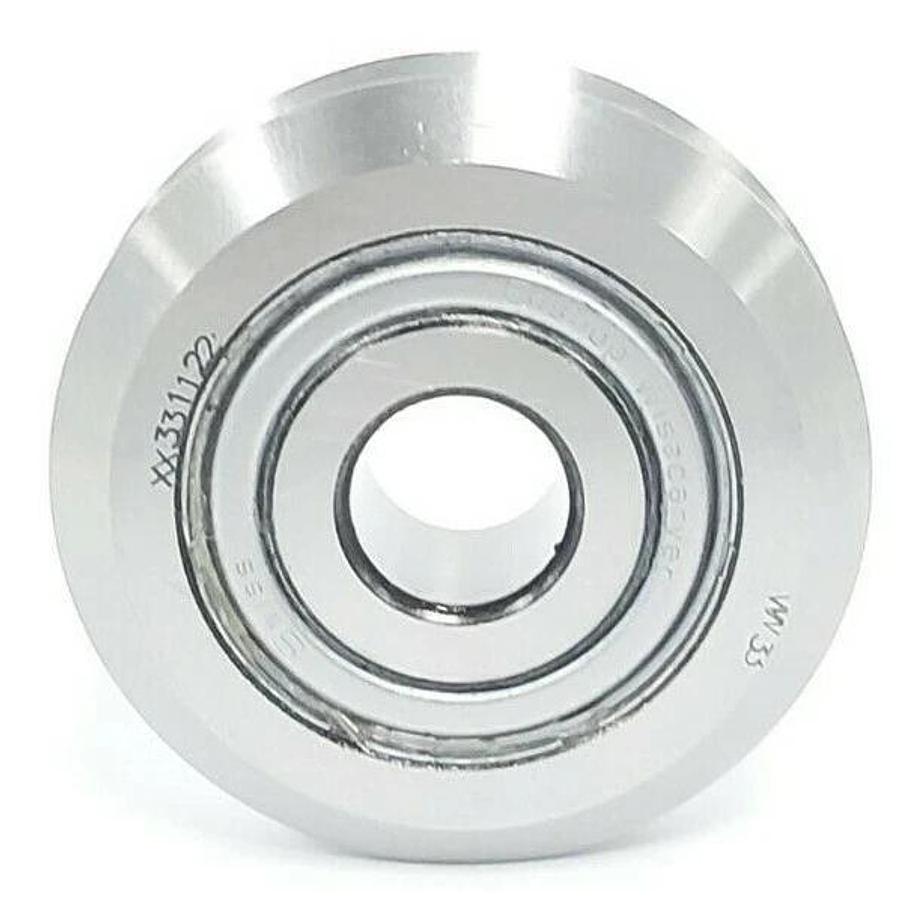 Used LOT OF 3 BISHOP WISECARVER X312 W3 DUAL-VEE ROLLER GUIDE WHEELS 54-0030