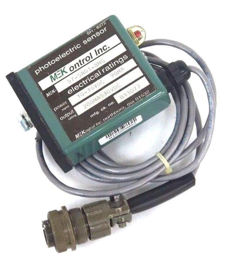 Used NIB MEKONTROL MEK-57-SA01-AMG PHOTOELECTRIC SENSOR 10-36VDC 90MA B11077