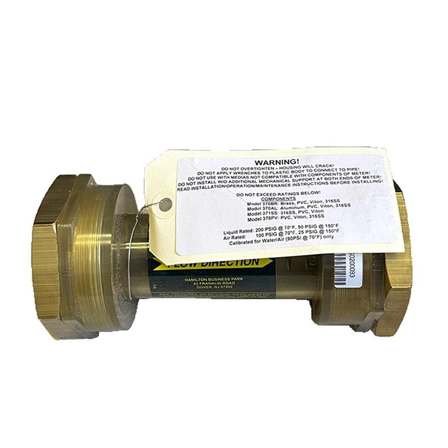 Used NEW JOHN C. ERNST MODEL 370BR BRASS PVC VITON 316SS VACUUM PUMP FLOW METER