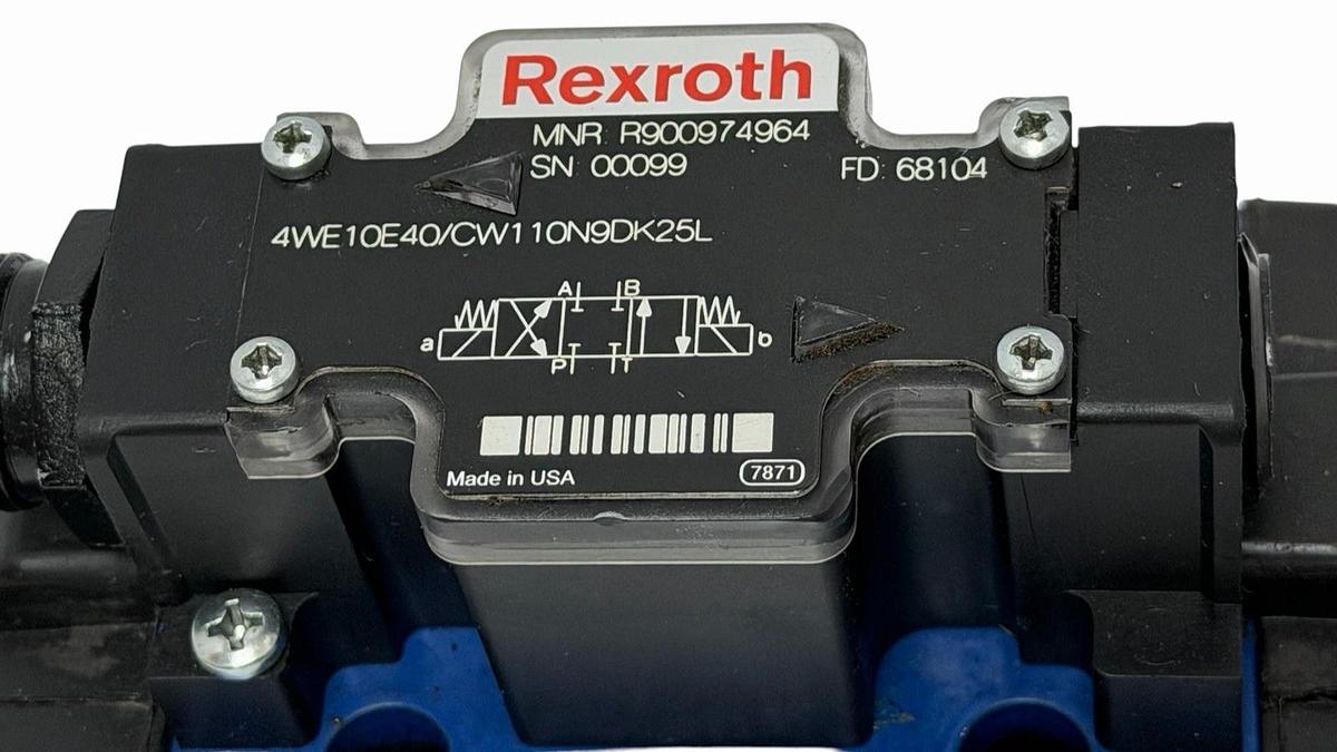 Used Bosch Rexroth 4WE10E40/CW110N9DK25L Directional Solenoid Valve — R900974964