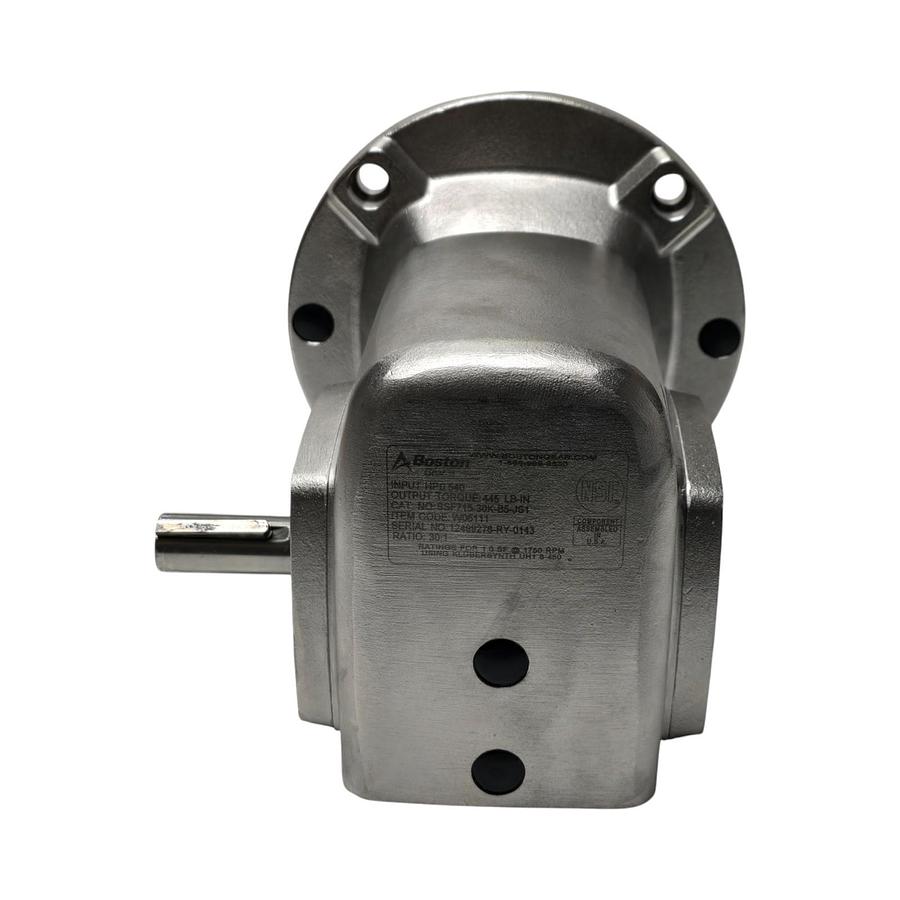 Used Boston Gear SSF715-30K-B5-JS1 | W06111 Washdown SS Speed Reducer S/R 30:1 NSNP