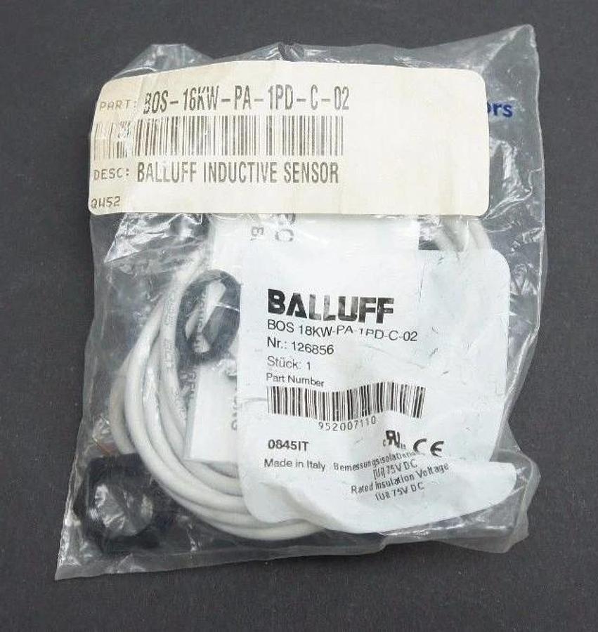 Used NIB BALLUFF BOS-18KW-PA-1PD-C-02 INDUCTIVE SENSOR,126856, BOS18KWPA1PDC02