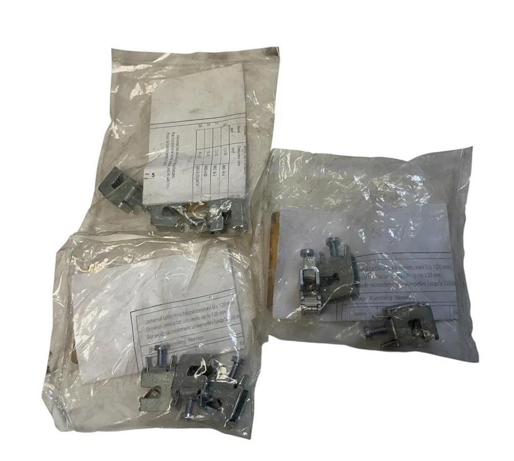 Used LOT OF 9 HOFFMAN HB01284 Terminal Clamps 16-6 AWG for 5mm Busbar 5 bags x 3 each