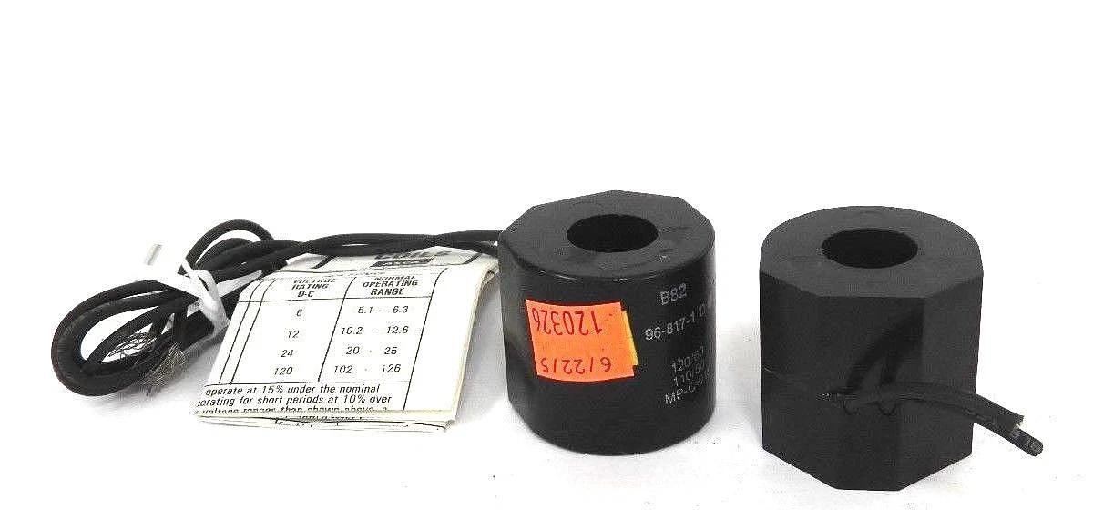Used LOT OF 2 ASCO 96-817-1-D SOLENOID COILS 110/120VAC 50/60HZ, 968171D