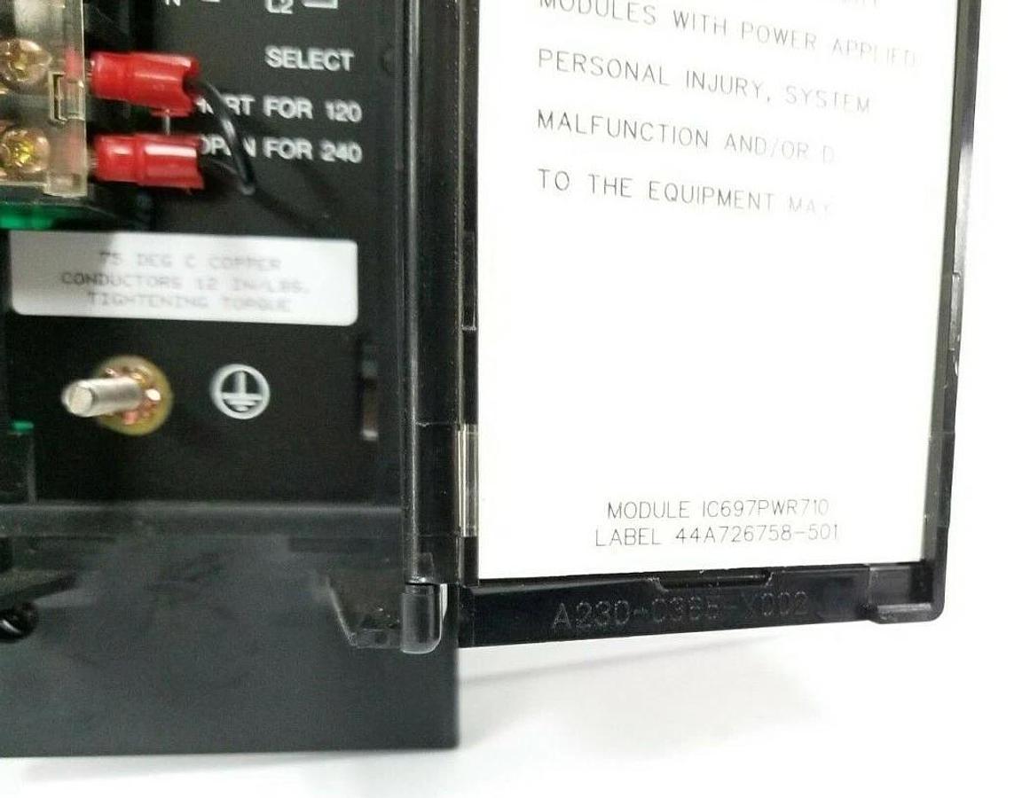 Used GE FANUC IC697PWR710B POWER SUPPLY MODULE 5V 55W A20B-1002-0680