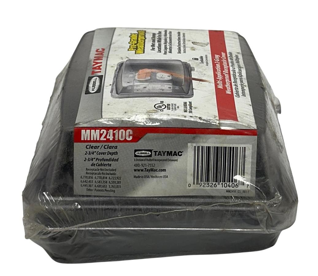 Used HUBBELL TAYMAC MM2410C MULTI-APPLICATION 2-GANG WEATHERPROOF COVER 55 IN 1 NSMP