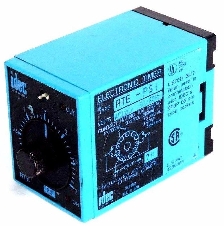Used IDEC RTE-PS1 ELECTRONIC TIMER 120V 50/60HZ RTEPS1
