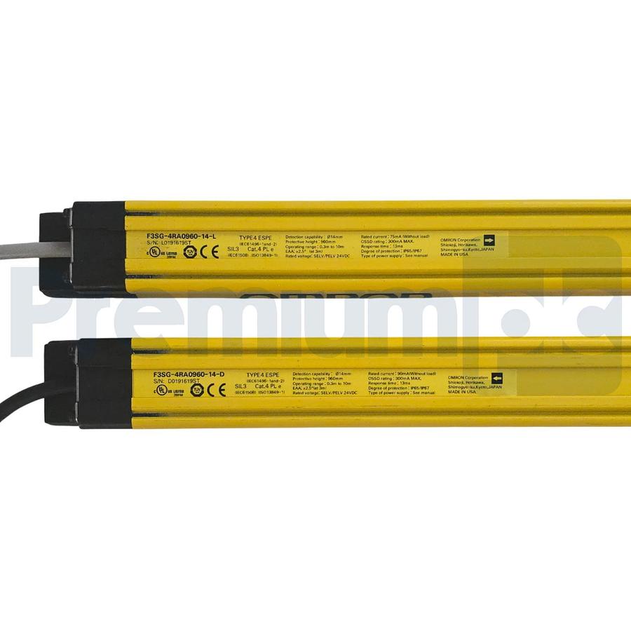 OMRON STI F3SG-4RA0960-14 F3SG-RA SAFETY LIGHT CURTAIN SET 14mmx960mm 24VDC NSNP