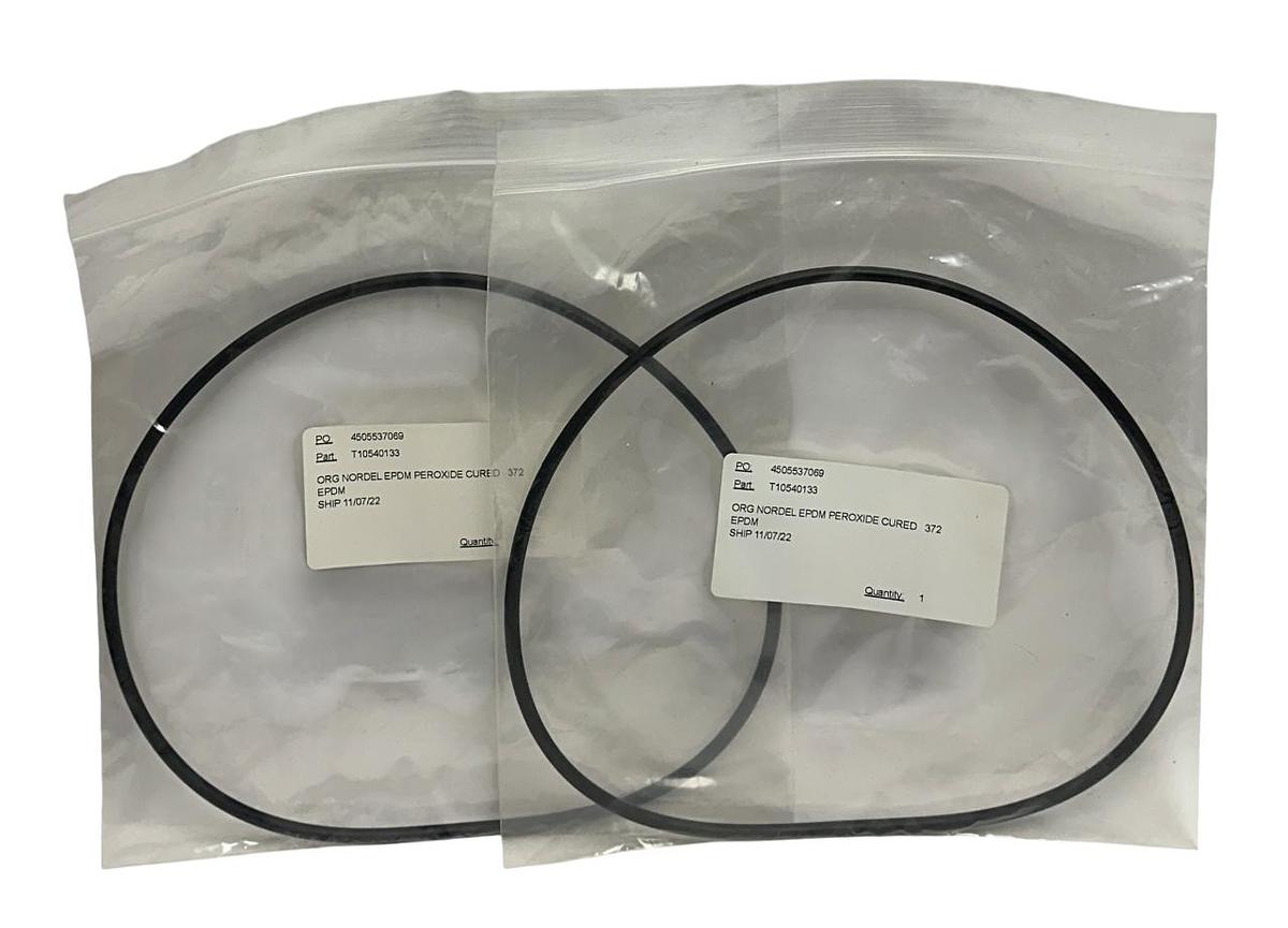 Used 2 ORG NORDEL T10540133 EPDM PEROXIDE CURED 372 O-RINGS OEM NSMP