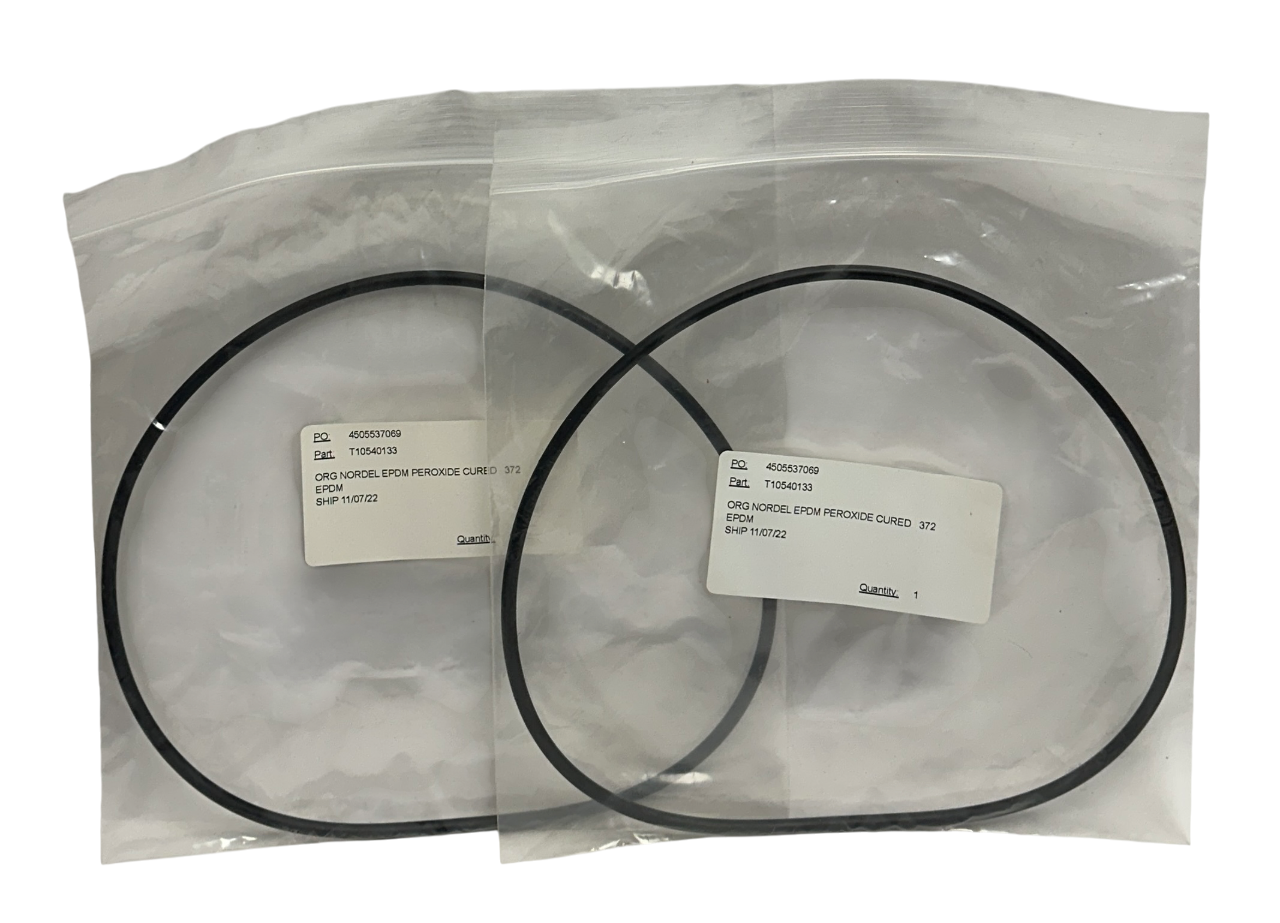 Used 2 ORG NORDEL T10540133 EPDM PEROXIDE CURED 372 O-RINGS OEM NSMP