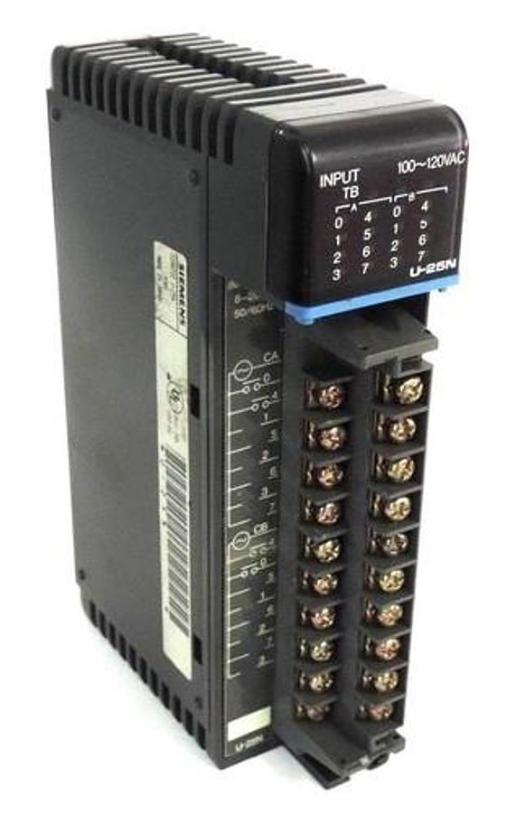 Used SIEMENS U-25N INPUT MODULE 16 POINT 100-120V MISSING FRONT COVER, U25N
