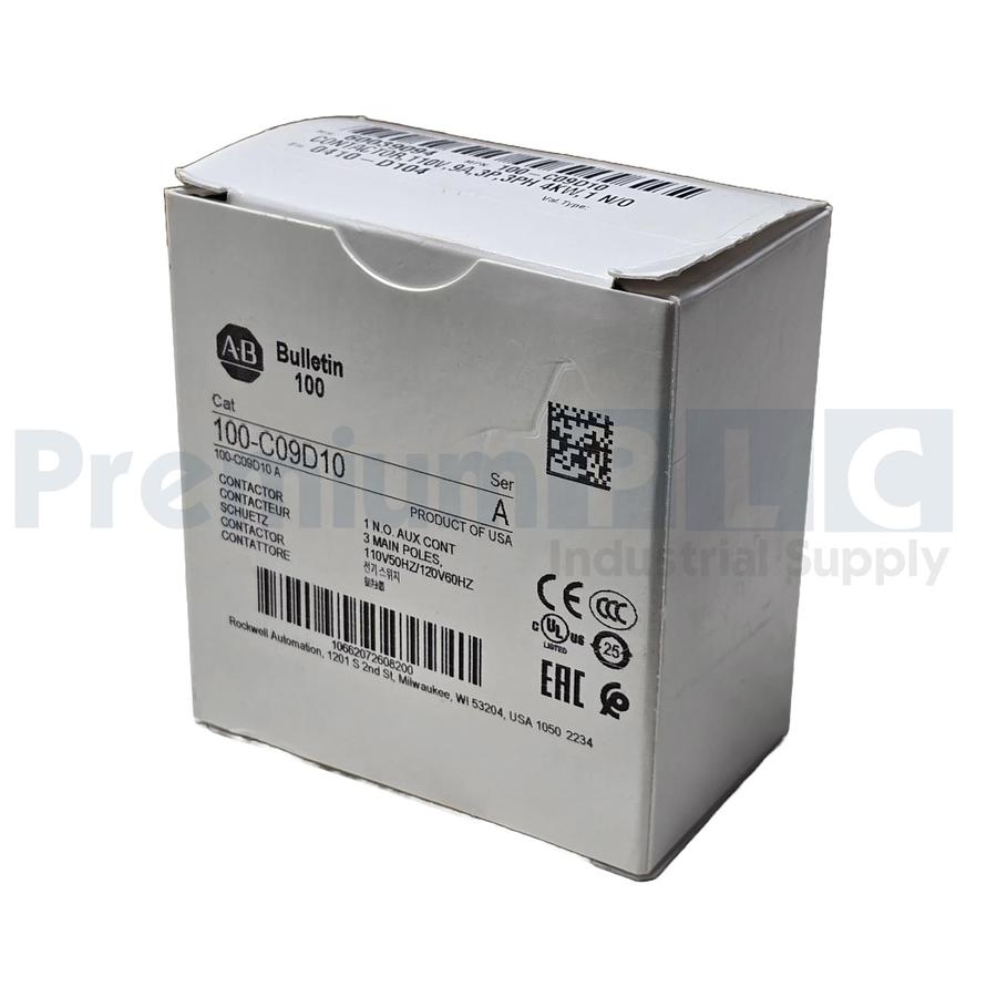 Used NEW ALLEN BRADLEY 100-C09D10 /A IEC CONTACTOR 9A 110V50HZ/120V60HZ COIL NSMP