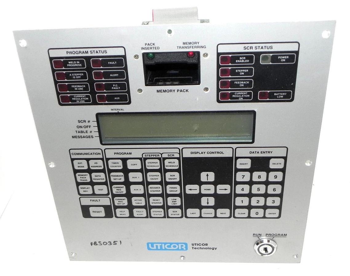 Refurbished REPAIRED UTICOR DATA ENTRY PANEL 75C95, UTICOR 75D48, 60B83-7