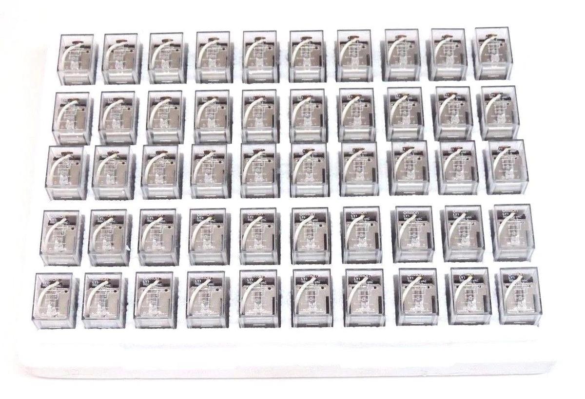 Used LOT OF 50 NEW OMRON LY1 RELAYS 110-120VAC