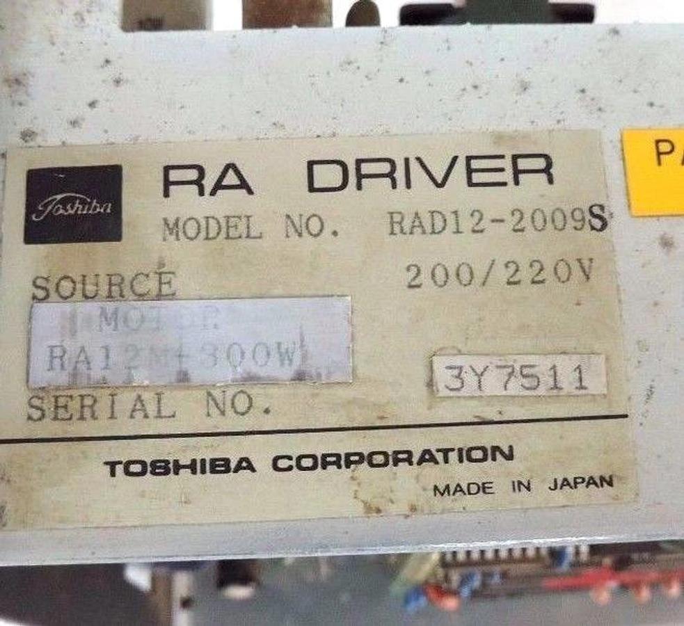 Used TOSHIBA RA DRIVER RAD12-2009S 200/220V MOTOR RA12M-300W