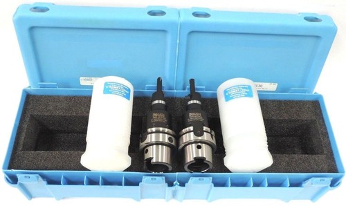 Used LOT OF 2 NEW KOMET DIHART 595.45.340A TOOL HOLDER SP HSK63A SOLID 4-STEP RWR PCD