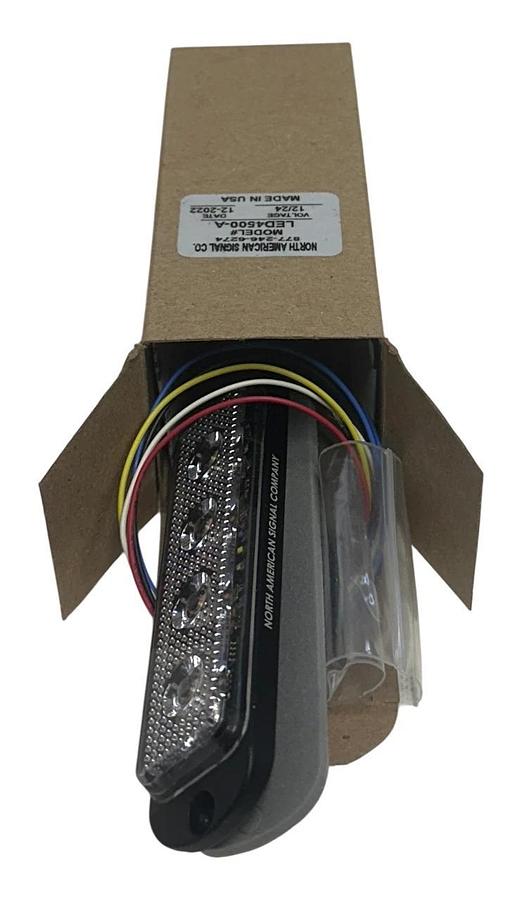 NORTH AMERICAN SIGNAL CO LED4500-A / LED4500A LED LIGHT AMBER/CLEAR 12/24V NSMP