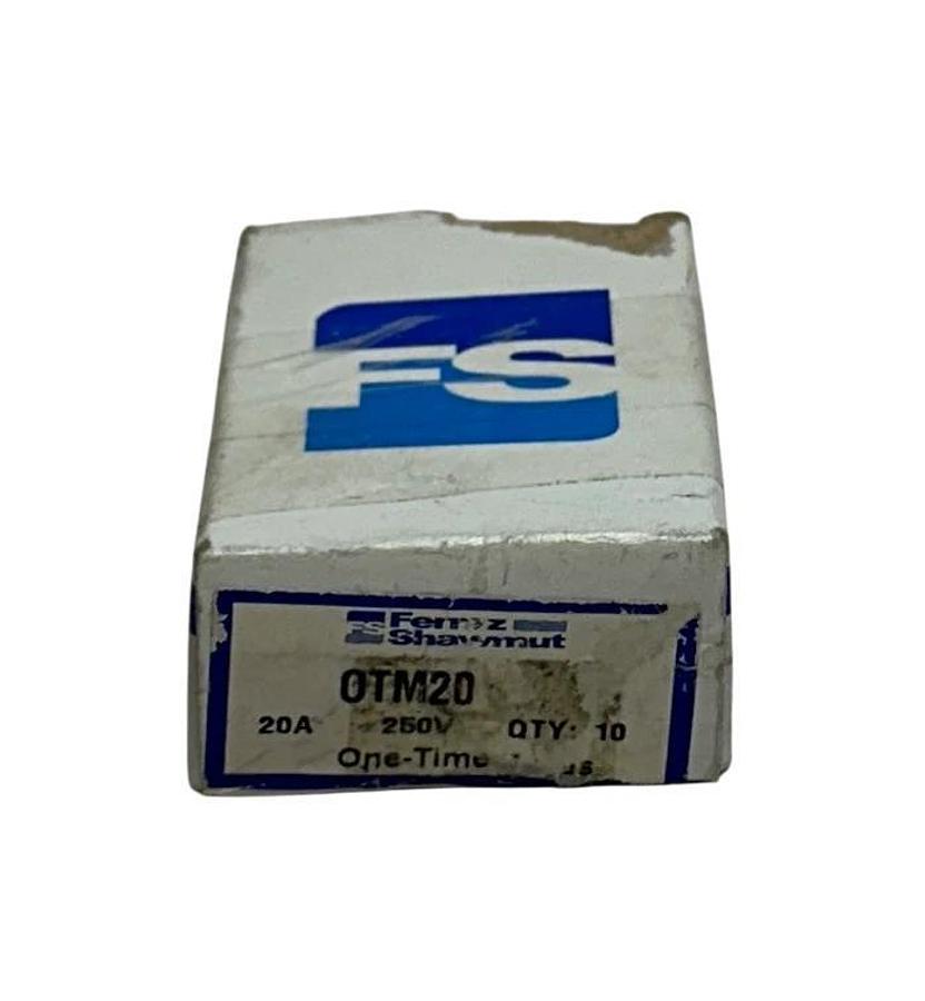 9 FERRAZ SHAWMUT OTM20 ONE-TIME FUSES FAST-ACTING 20A 250VAC 10kA IR OEM NSMP