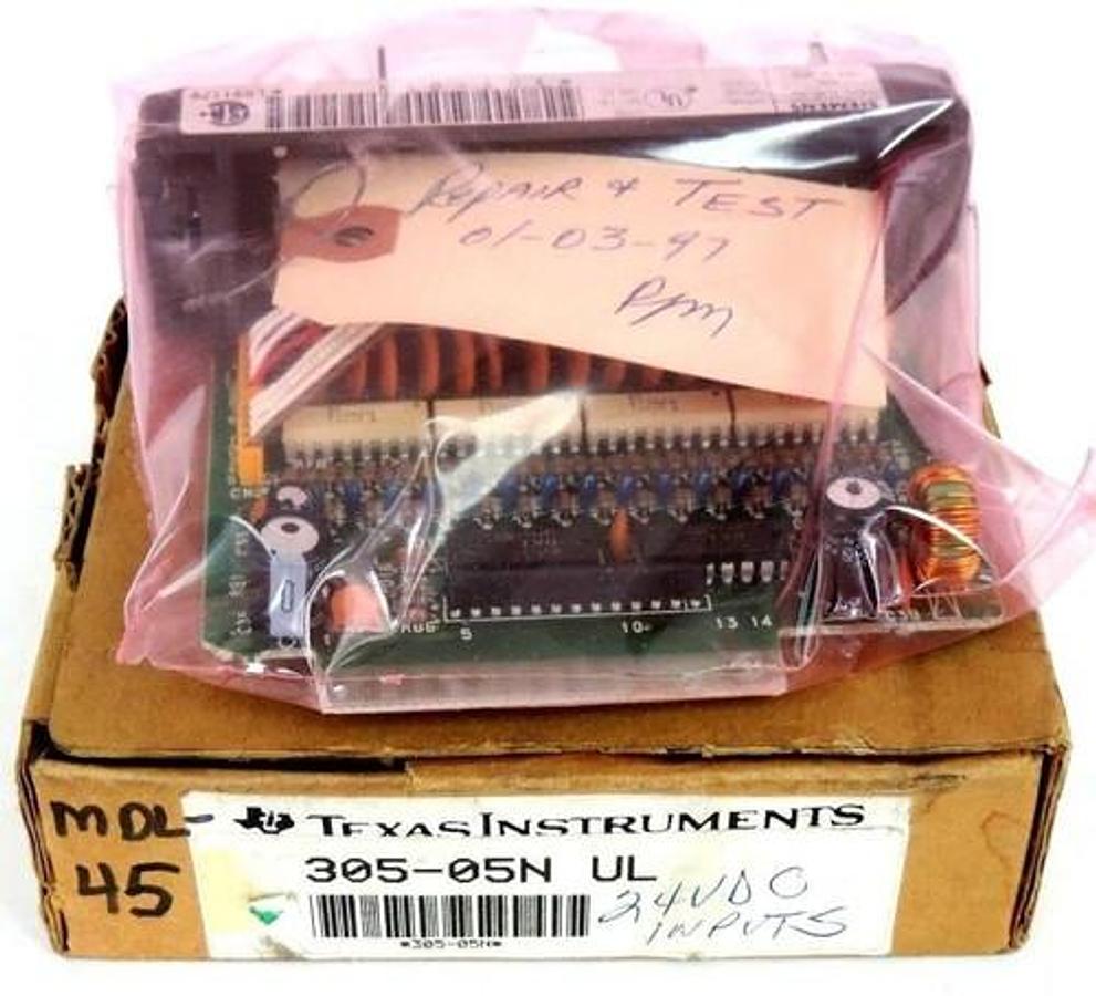 Used REPAIRED TEXAS INSTRUMENTS 305-05N INPUT MODULE 24VDC 30505N