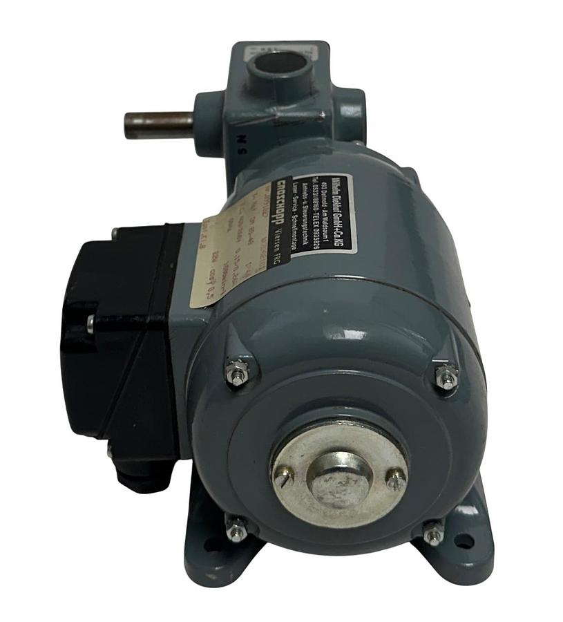 Used GROSCHOPP DM 80-40 / DM8040 GEARMOTOR Z2 460/266V 60Hz 22W WK0902101 900Ncm NSNP