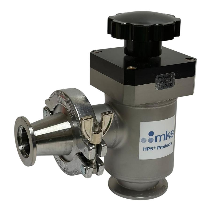 MKS HPS LPV1-40-AK-MNVN Low Profile Vacuum Valve NW40 KF40 Stainless Manual