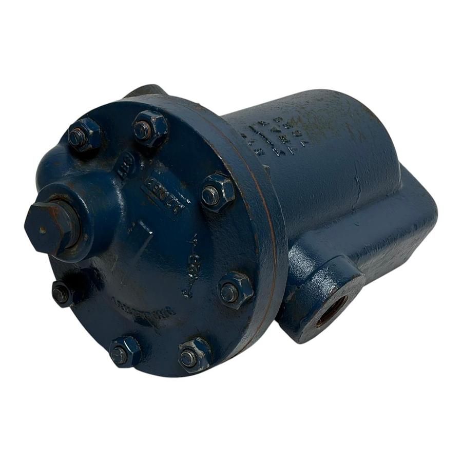 Used Armstrong 814 Inverted Bucket Steam Trap 1" NPT Cast Iron Blue NOS