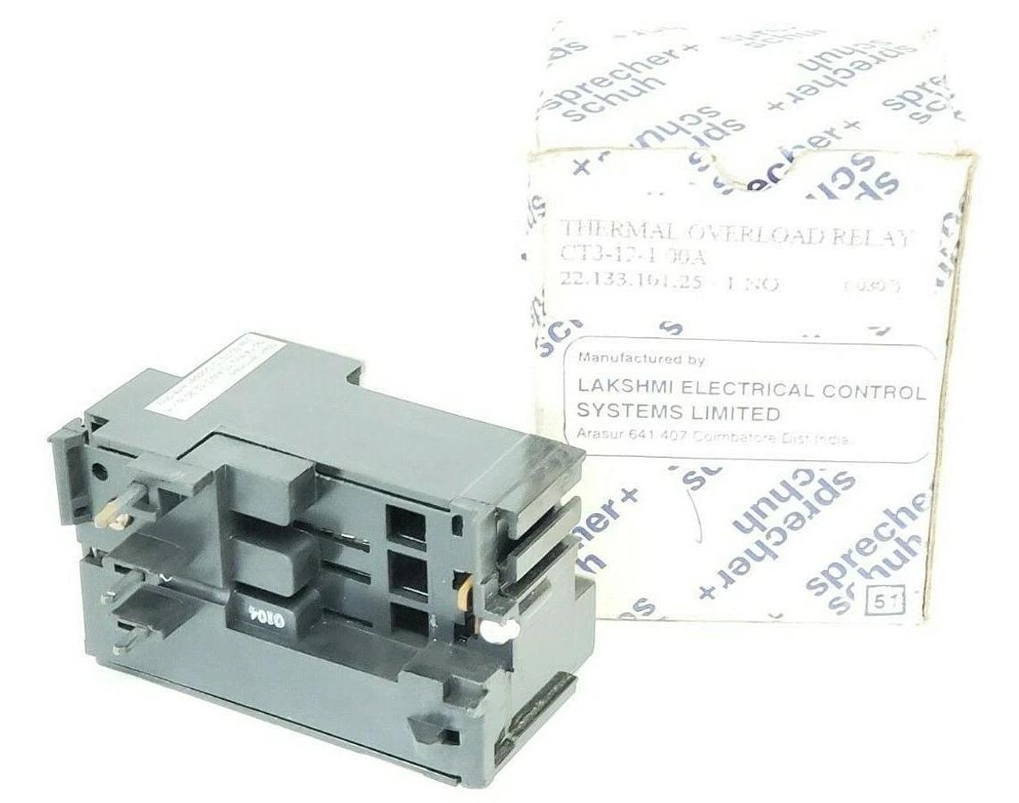 NEW LAKSHMI SPRECHER+SCHUH CT3-12-1.00A THERMAL OVERLOAD RELAY CT3121.00A