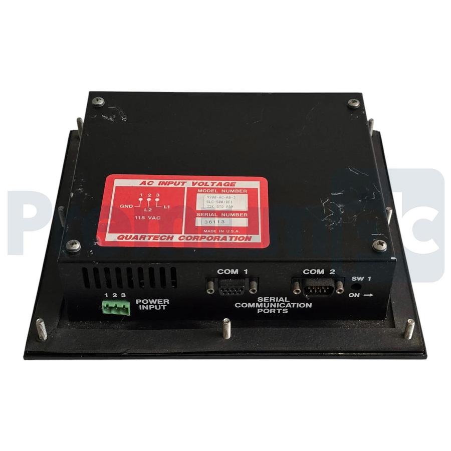 Used Quartech 9900-AC-AB-3 v1.65 HMI Control Panel for SLC 500 DF1 32K RAM 9900ACAB3