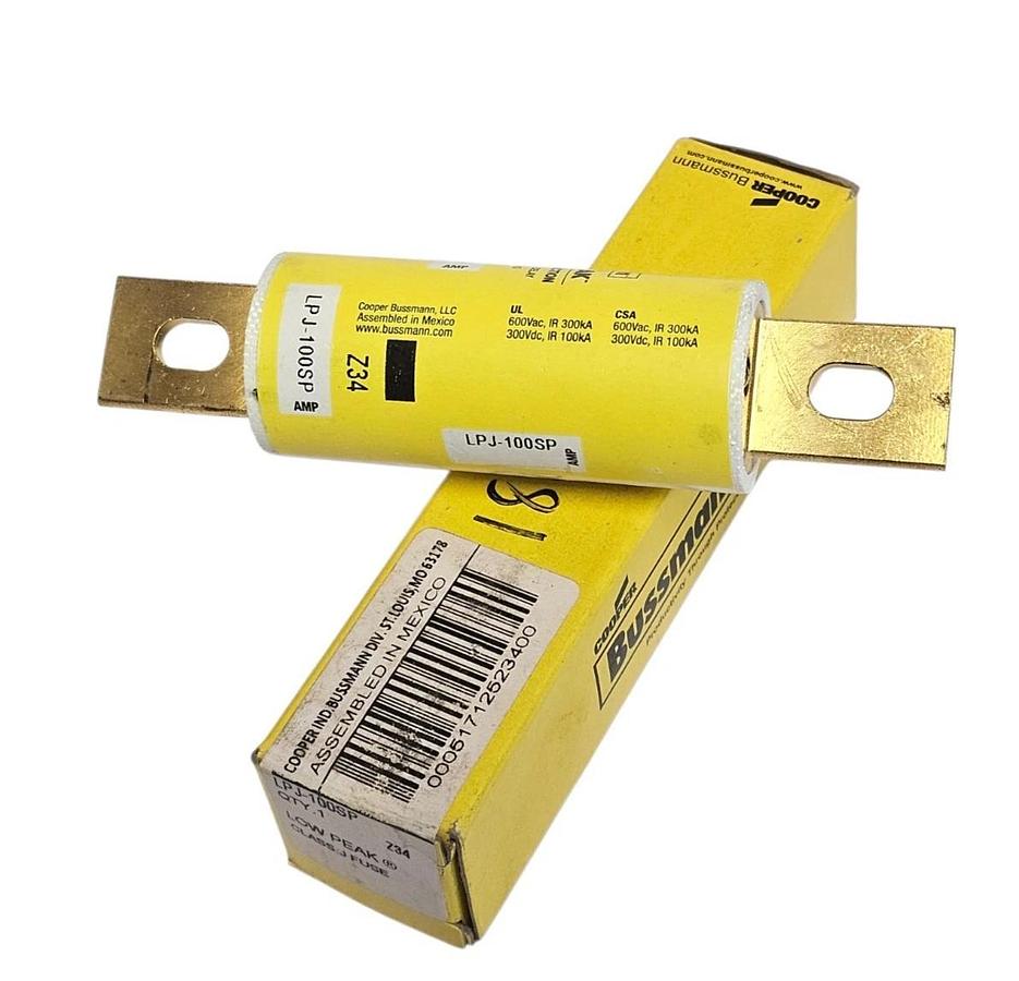 Used NIB COOPER BUSSMANN LPJ-100SP LOW-PEAK FUSE LPJ100SP NSMP