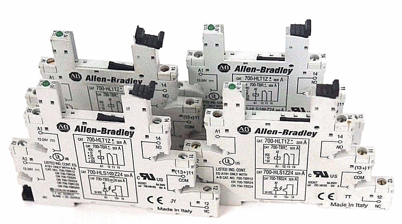 Used LOT OF 4 NEW ALLEN BRADLEY 700-HLT1Z TERMINAL BLOCKS SER. A, 700HLT1Z
