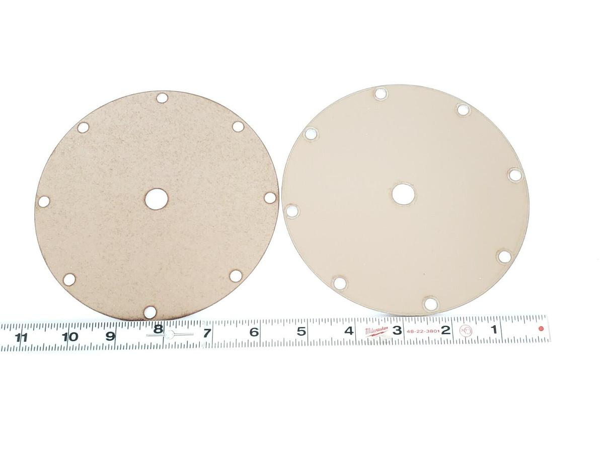 Used LOT OF 5 KRONES 8-F00-11-3948 PADS T=0.5 OD=141.0, 0002374726