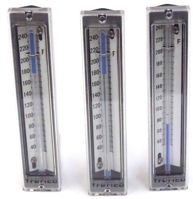 Used LOT OF 3 TRERICE 30-240 DEG. F THERMOMETERS