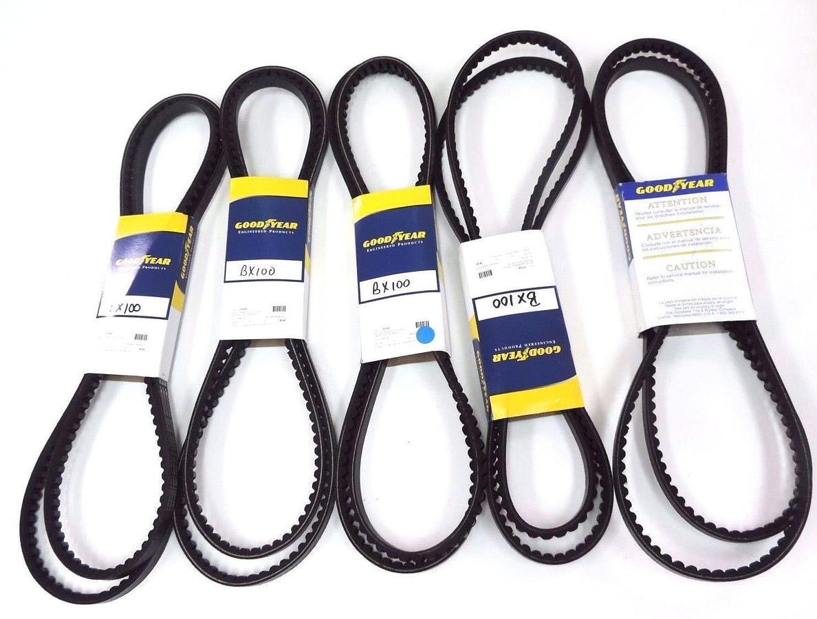 Used LOT OF 5 GOODYEAR BX100 BELT-V TORQUE FLEX COGGED .66" W X 103" BELTS
